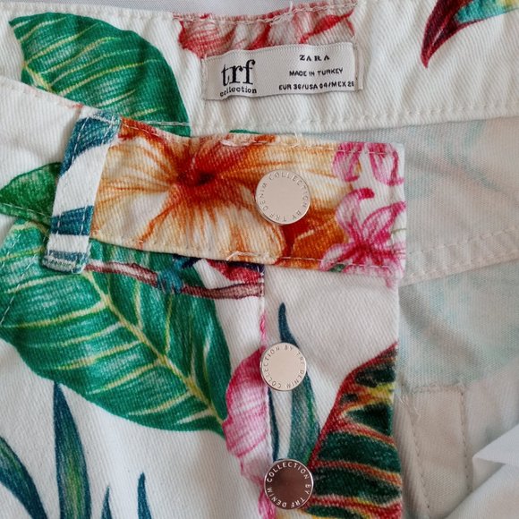 Zara TRF Collection Toucan Tropical high waisted mom fit Jeans - Size 4 - Picture 8 of 9